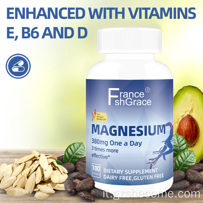 Capsule di magnesio Shecome Supporto per muscoli e cuore